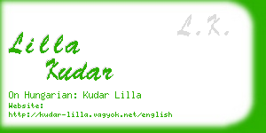 lilla kudar business card